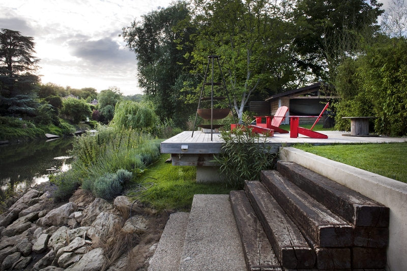 terrasse - Rénovation Maison V - Olivier Chabaud Architecte - Villennes s-Seine - France