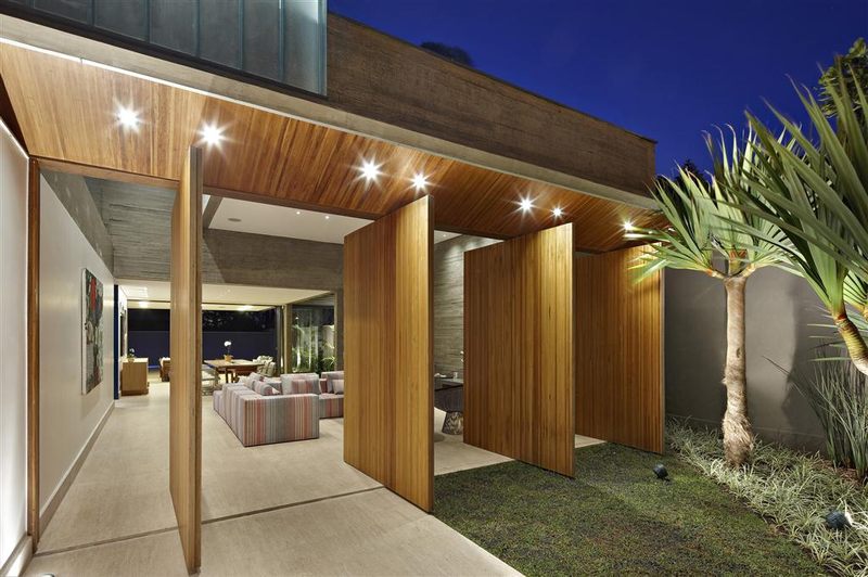 terrasse nuit - Modern Residence par Anastasia Architects- Belo Horizonte, Brésil -Photo Jomar Bragança