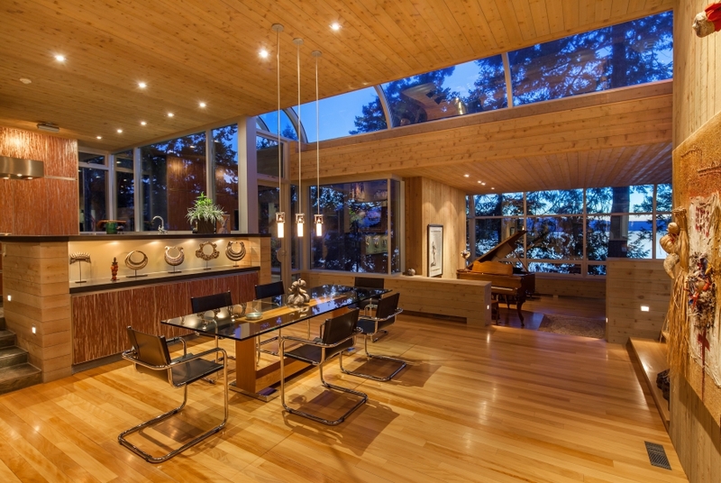 séjour - villa contemporaine en bois par Daniel Evan White - Saanich, Canada