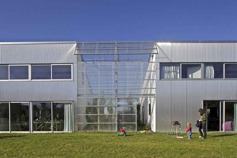 façade - maison agence par hérard & da costa portada -Neuville-sur-Seine, France - photo philippe ruault