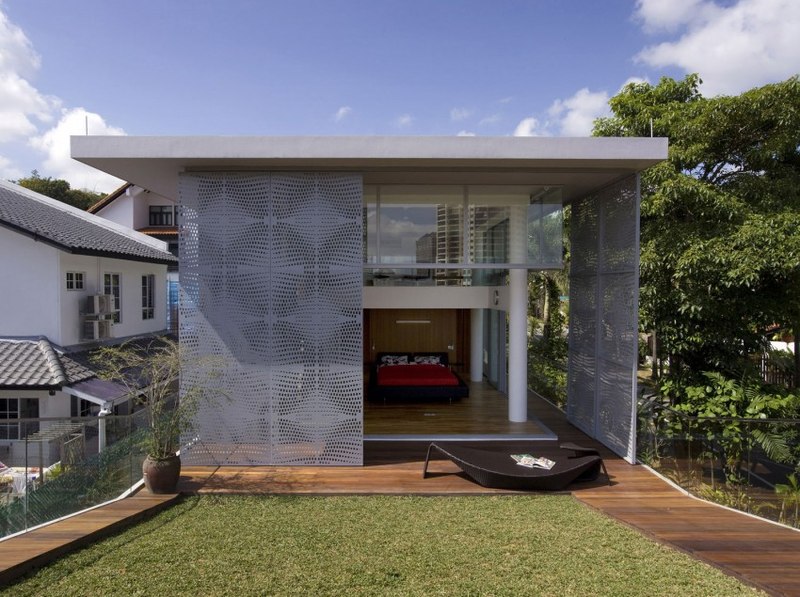 façade terrasse étage - OOI House par Czarl Architects - Singapour