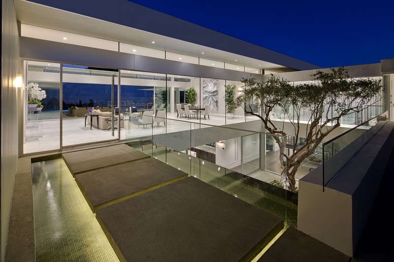 patio intérieur - Carla Ridge par McClean Design - Beverly Hills, Usa