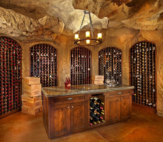 cave à vins - ranch contemporain en bois par Joe Robbins - Steamboat Spring, Usa