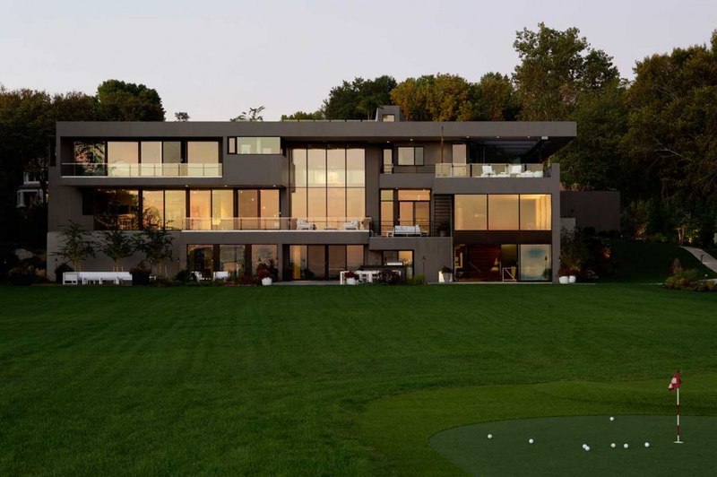 façade jardin - Sands Point Residence par Narofsky Architecture - Long Island, Usa