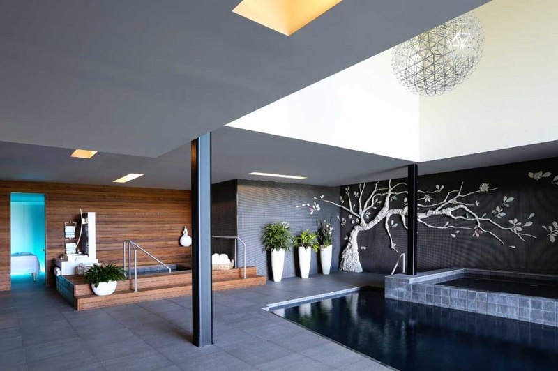 spa et piscine intérieure - Sands Point Residence par Narofsky Architecture - Long Island, Usa