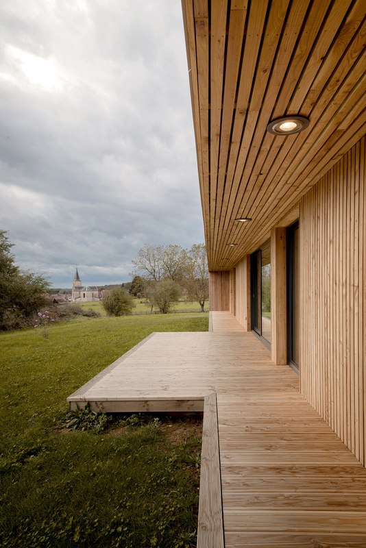 terrasse - Maison Simon par Bonnefous architectes - Vezet (70), France