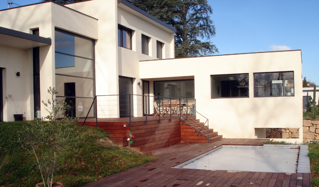 terrasse - piscine - maison contemporaine - casaboa - Lyon