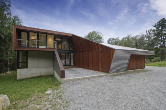 Façade nord - Berkshire Pond House par David Jay Weiner USA