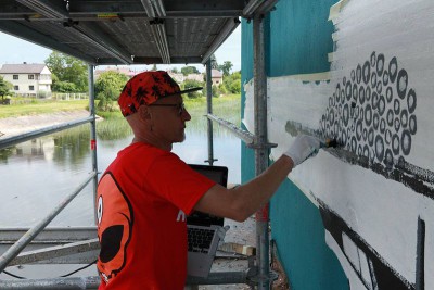 art de rue mural par Ray Bartkus - Marijampole