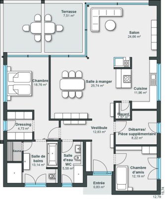 Plan RDC - Eben-Leben par WeberHaus